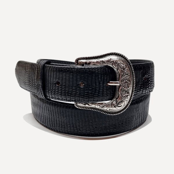 CINTO LIZARD TEJU NEGRO RODEO