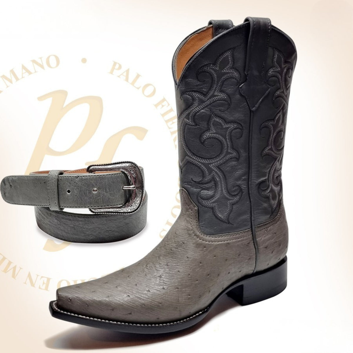 PANZA AVESTRUZ GRIS ESTILO TUCSON
