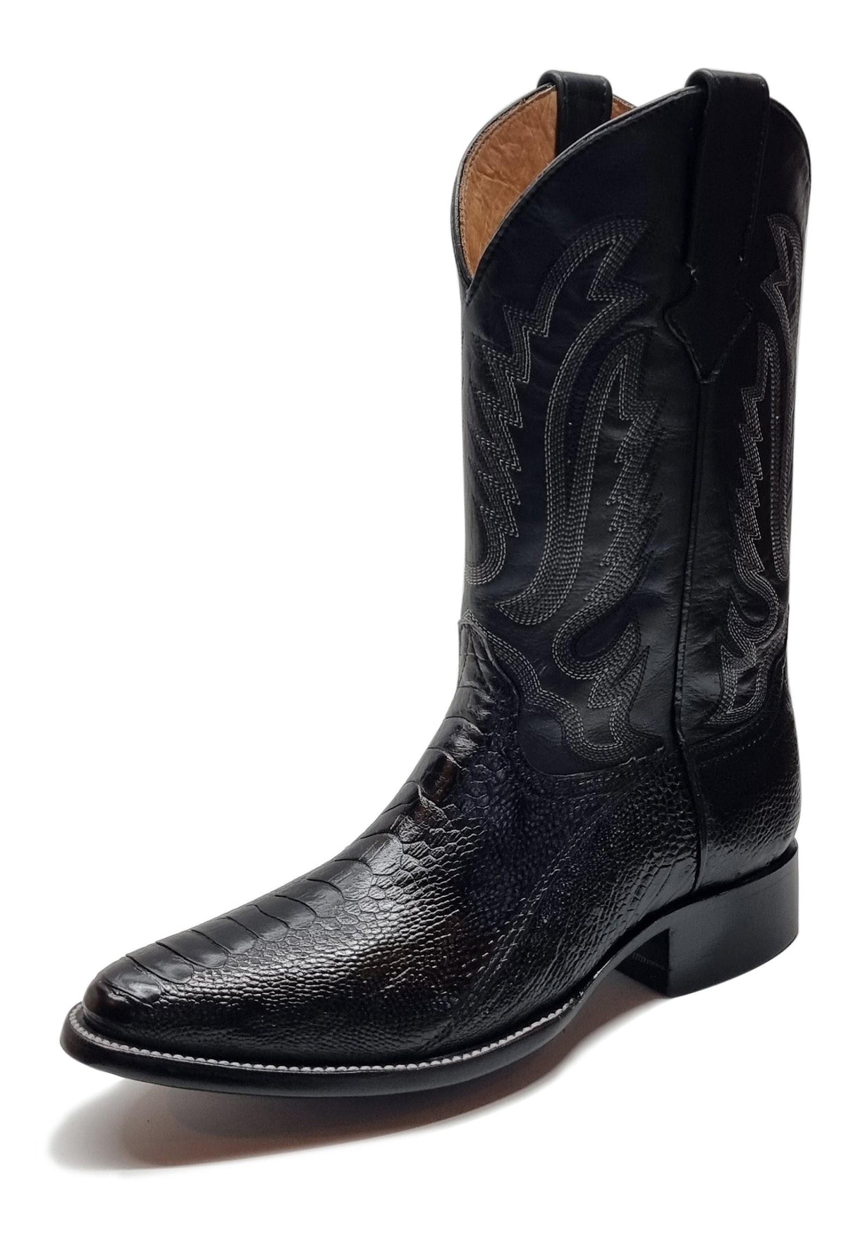 PATA DE AVESTRUZ NEGRO ESTILO TEXAS