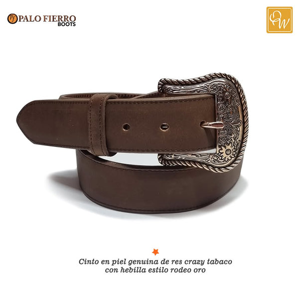 CINTO TERNERA CRAZY TABACO RODEO